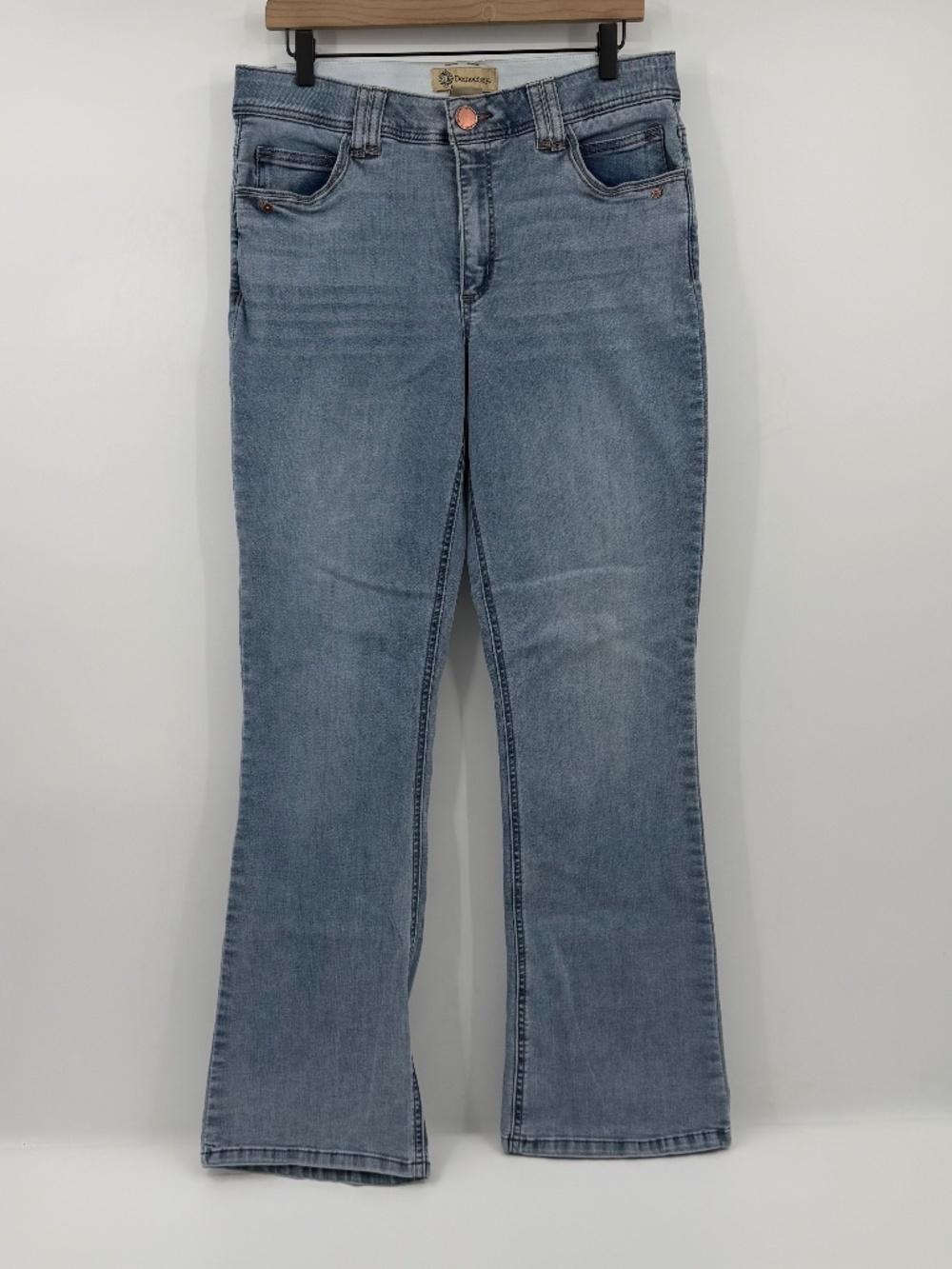 Democracy Jeans Women 12 Light Wash Bootcut Ab Technology Stretch Denim Mid Rise